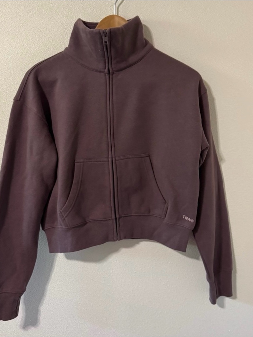 TNA Dark Plum Zip-Up Jacket